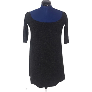 Tobi SP dark grey on/off shoulder 3/4 sleeves A line mini date night‎ dress
